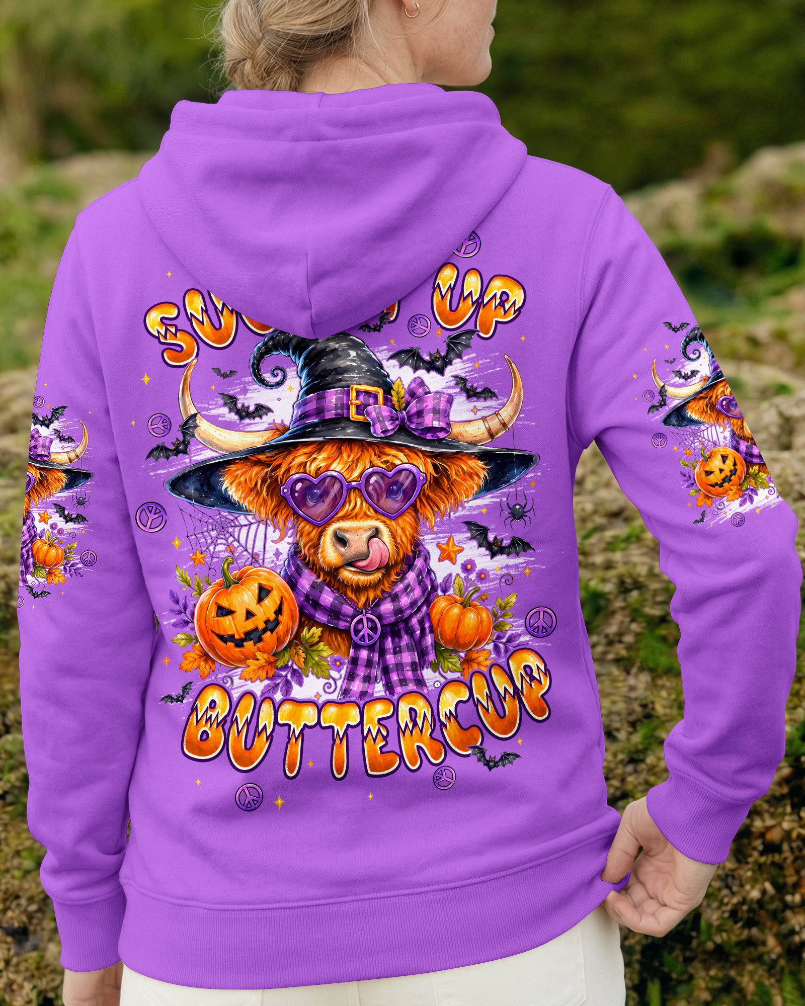 SUCK IT UP BUTTERCUP HALLOWEEN HIGHLAND COW ALL OVER PRINT - TYPQ2007261