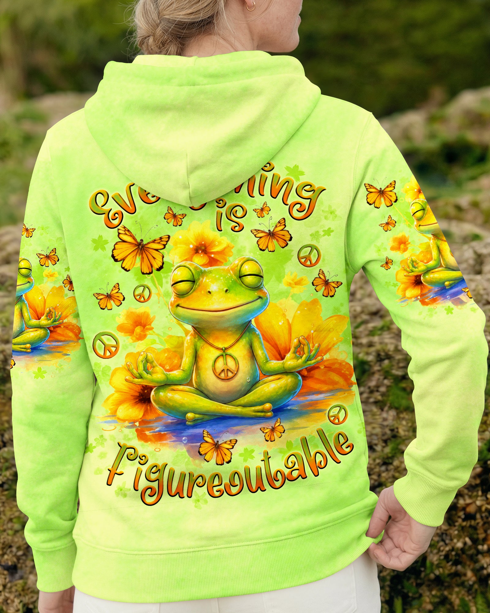 EVERYTHING IS FIGUREOUTABLE FROG ALL OVER PRINT  - TLNO1107261