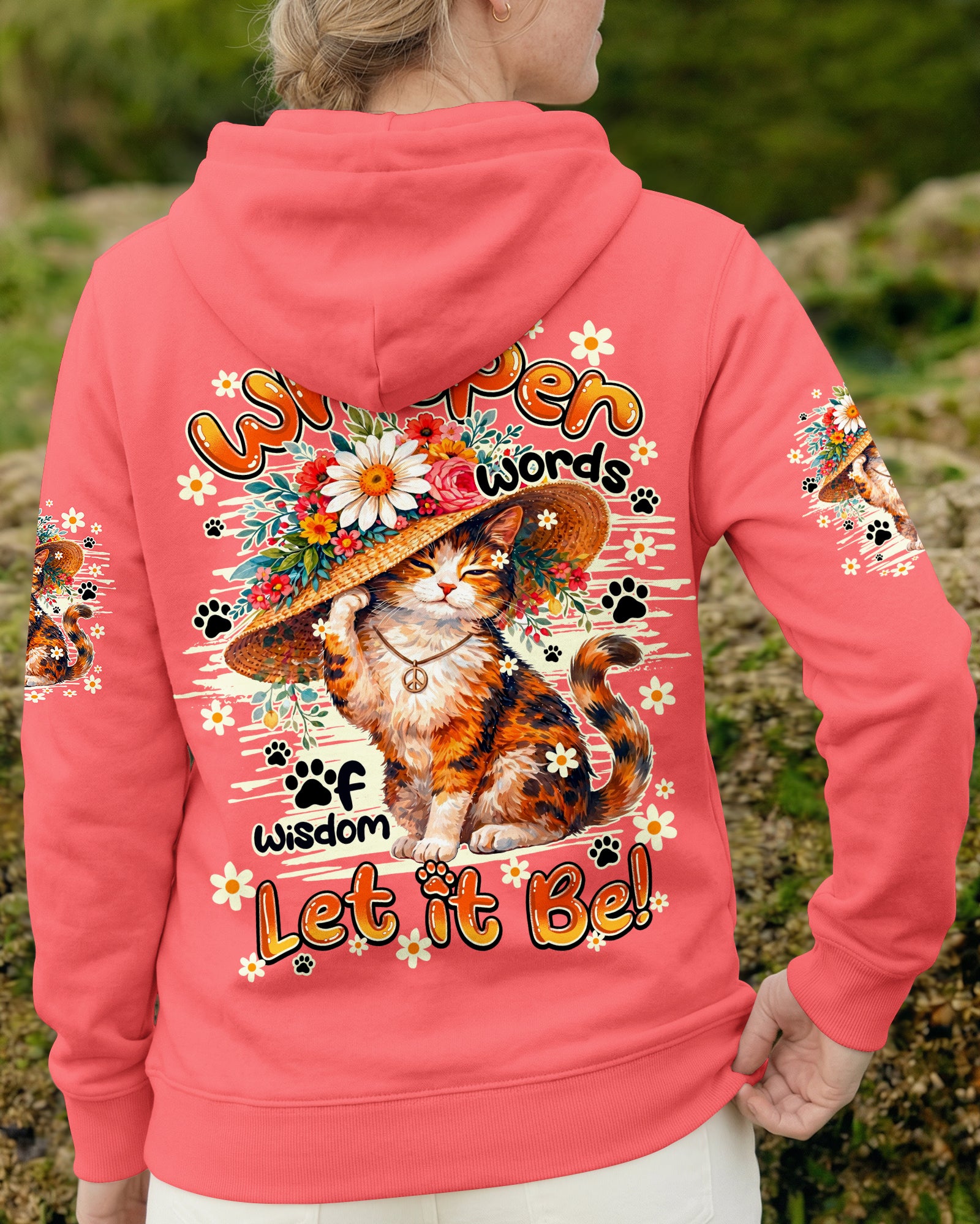 WHISPER WORDS OF WISDOM LET IT BE CAT ALL OVER PRINT - TY1105261