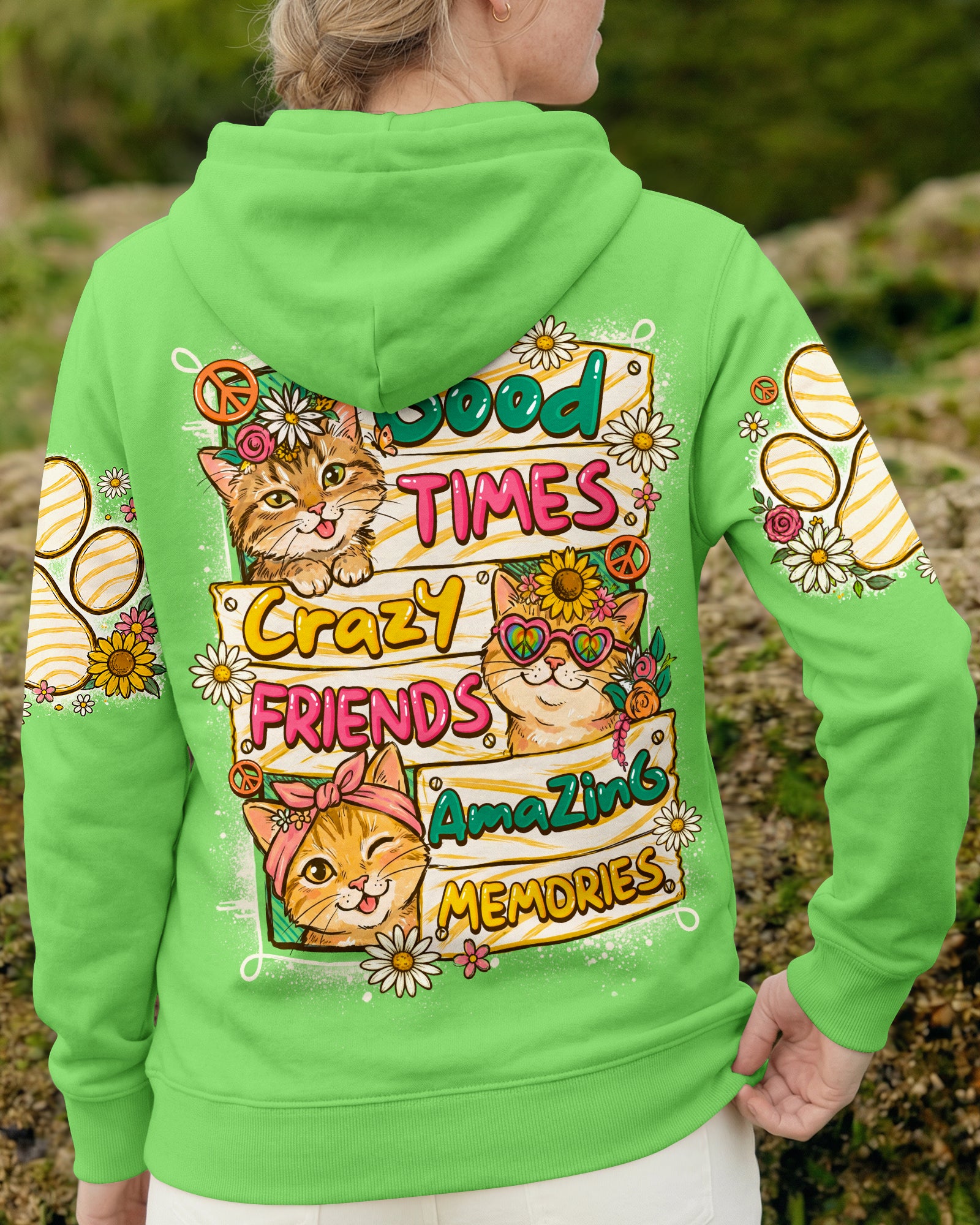 GOOD TIMES CRAZY FRIEND CAT ALL OVER PRINT - TLNO1007261