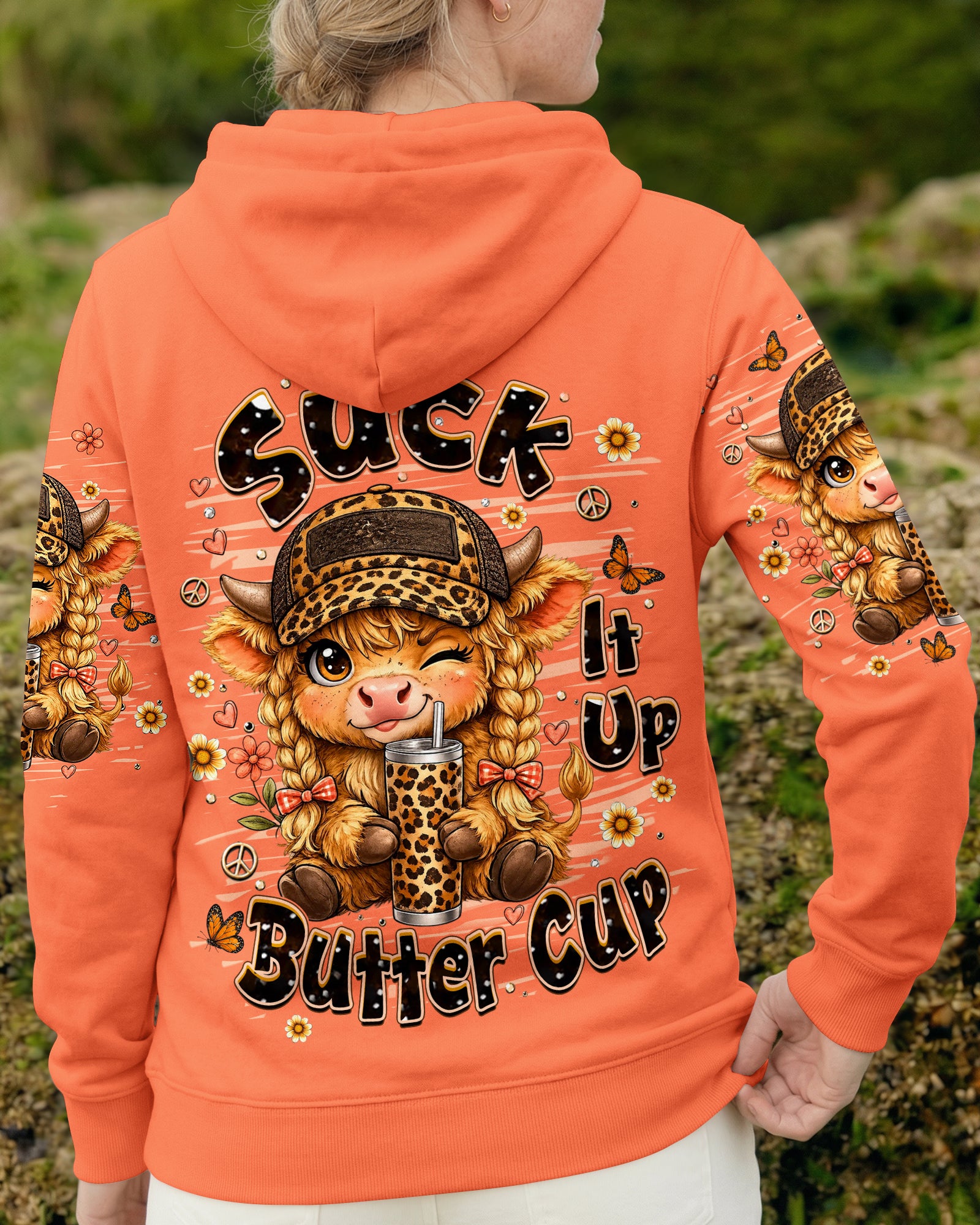 SUCK IT UP BUTTERCUP COW ALL OVER PRINT  - TLHN0906261