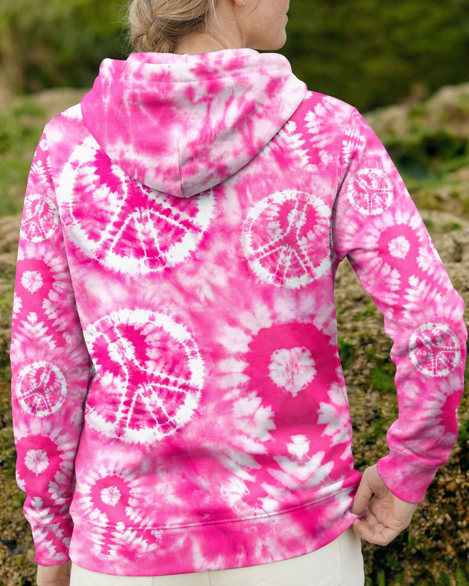 PINK PEACE SWIRL ALL OVER PRINT - RI1006261