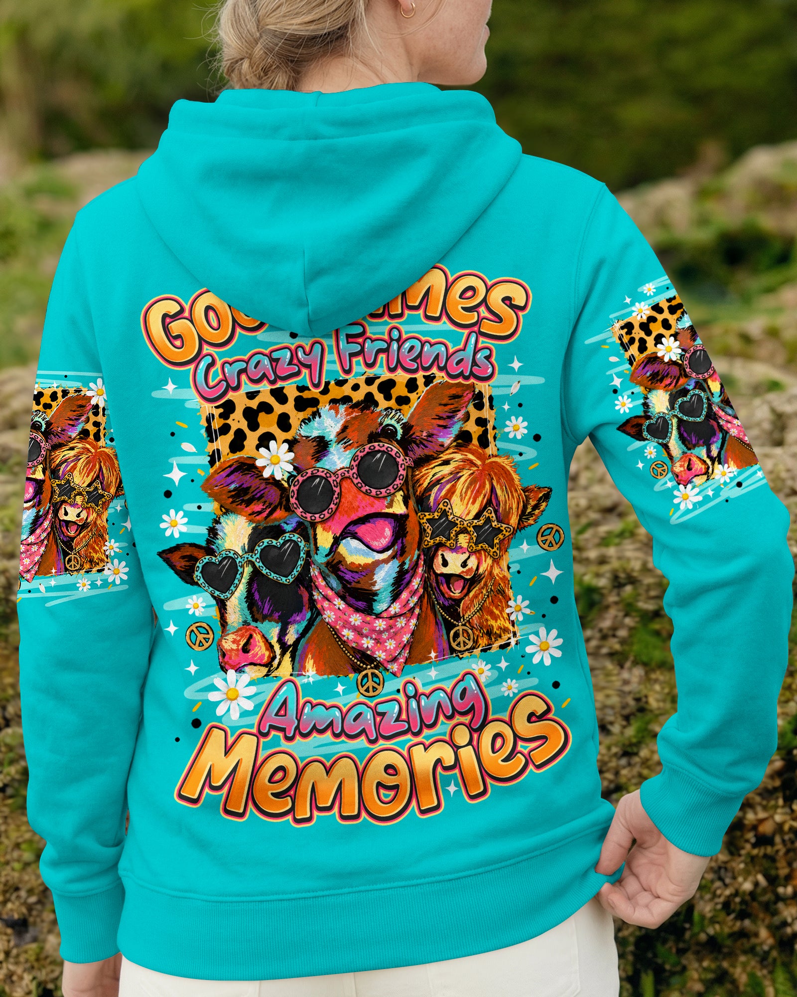 GOOD TIMES CRAZY FRIEND HIGHLAND COW ALL OVER PRINT - TLNO2207261