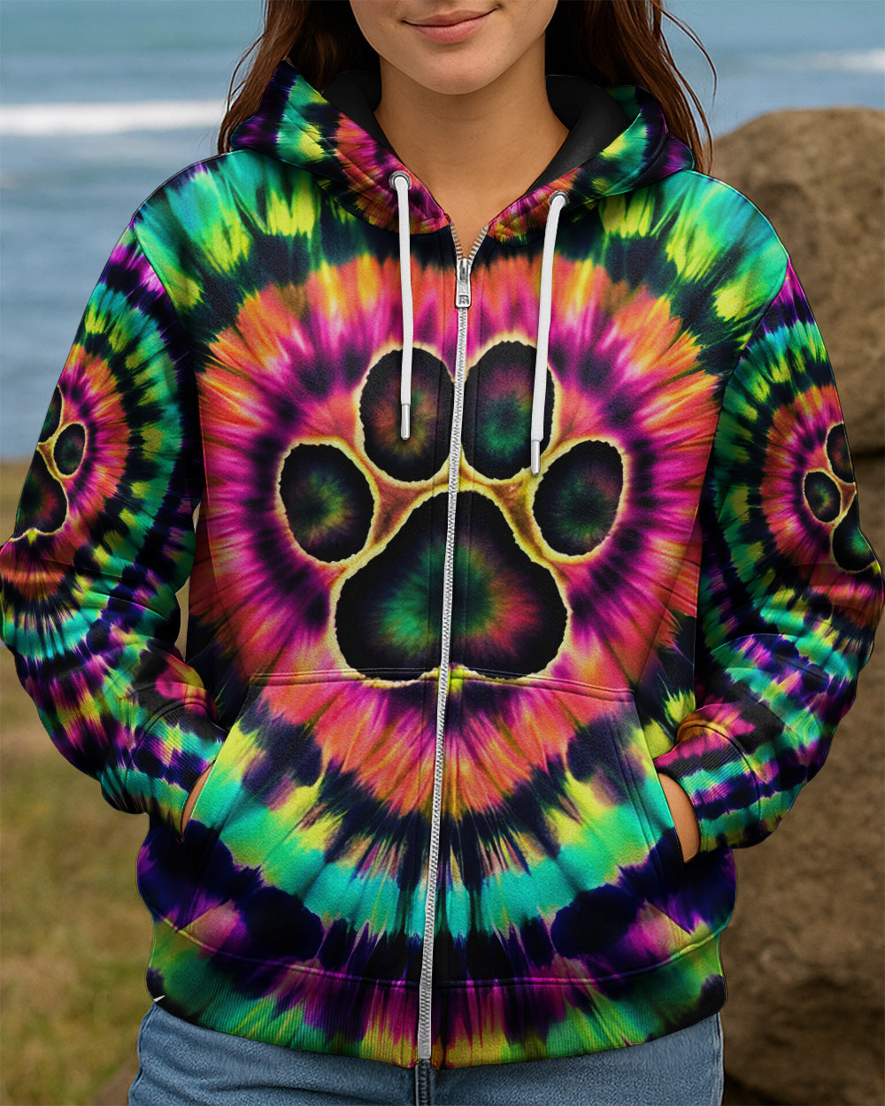 NEON COLORFUL PAW ALL OVER PRINT - TYQY2502261