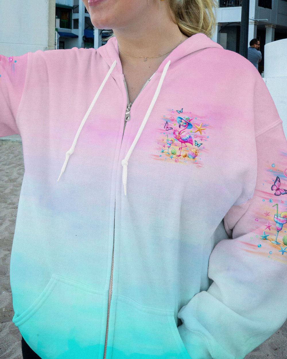 DON'T WORRY BE HIPPIE FLAMINGO ALL OVER PRINT - YHLT2405244