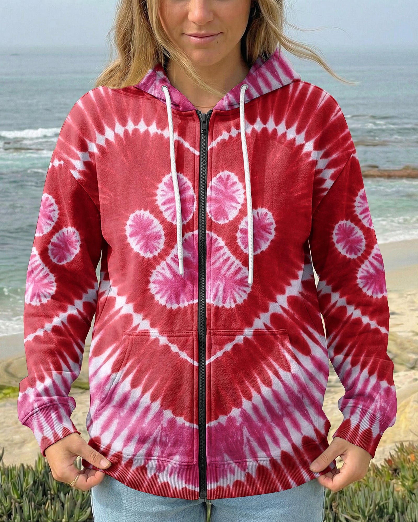 RED PINK PAW HEART ALL OVER PRINT - TYPQ0703261