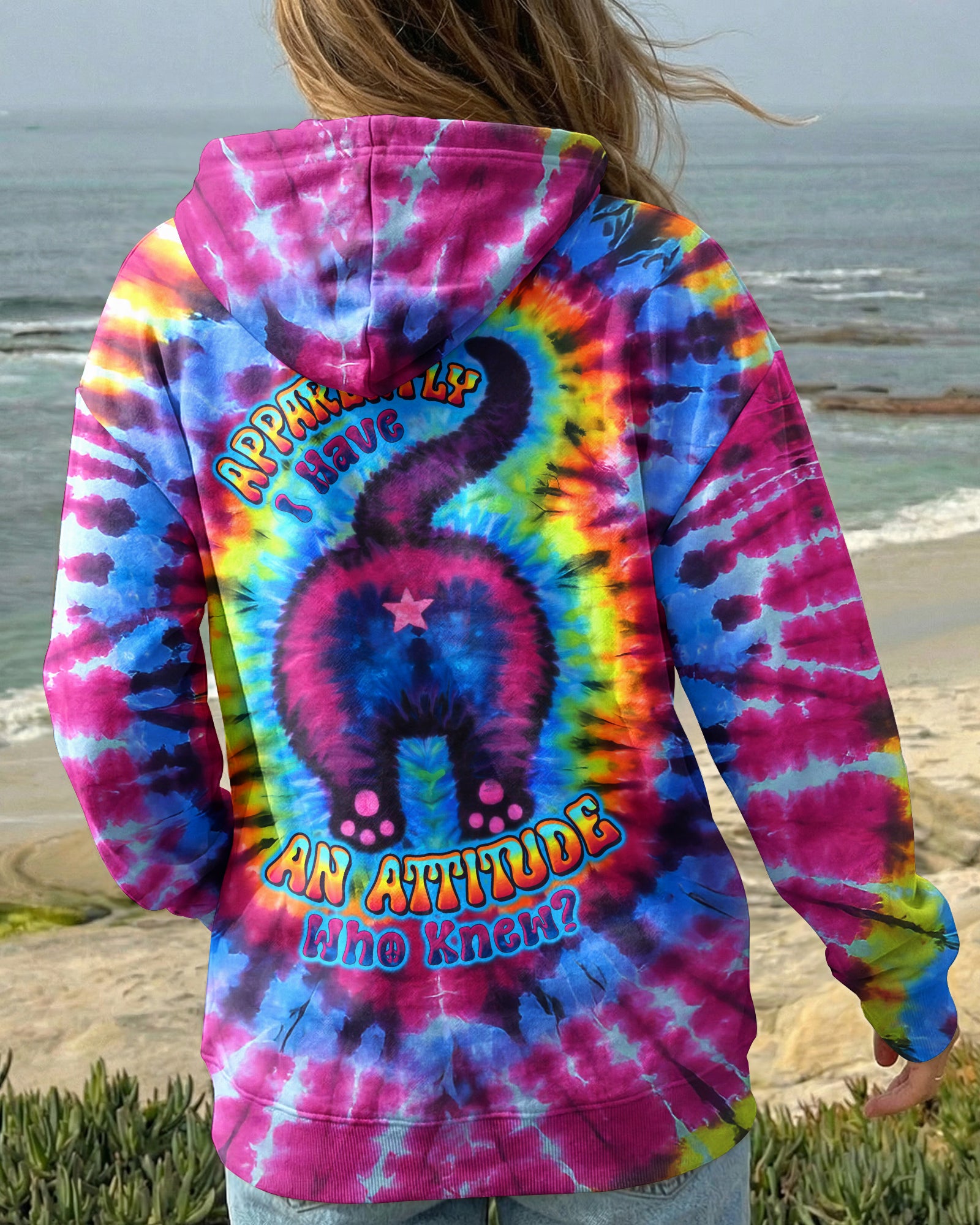 APPARENTLY I HAVE AN ATTITUDE WHO KNEW CAT ALL OVER PRINT - TLTW1903261