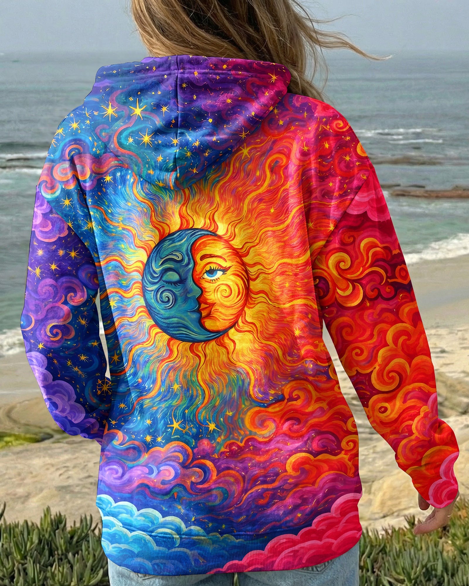 HIPPIE SUN MOON ART ALL OVER PRINT - TLNO2602261
