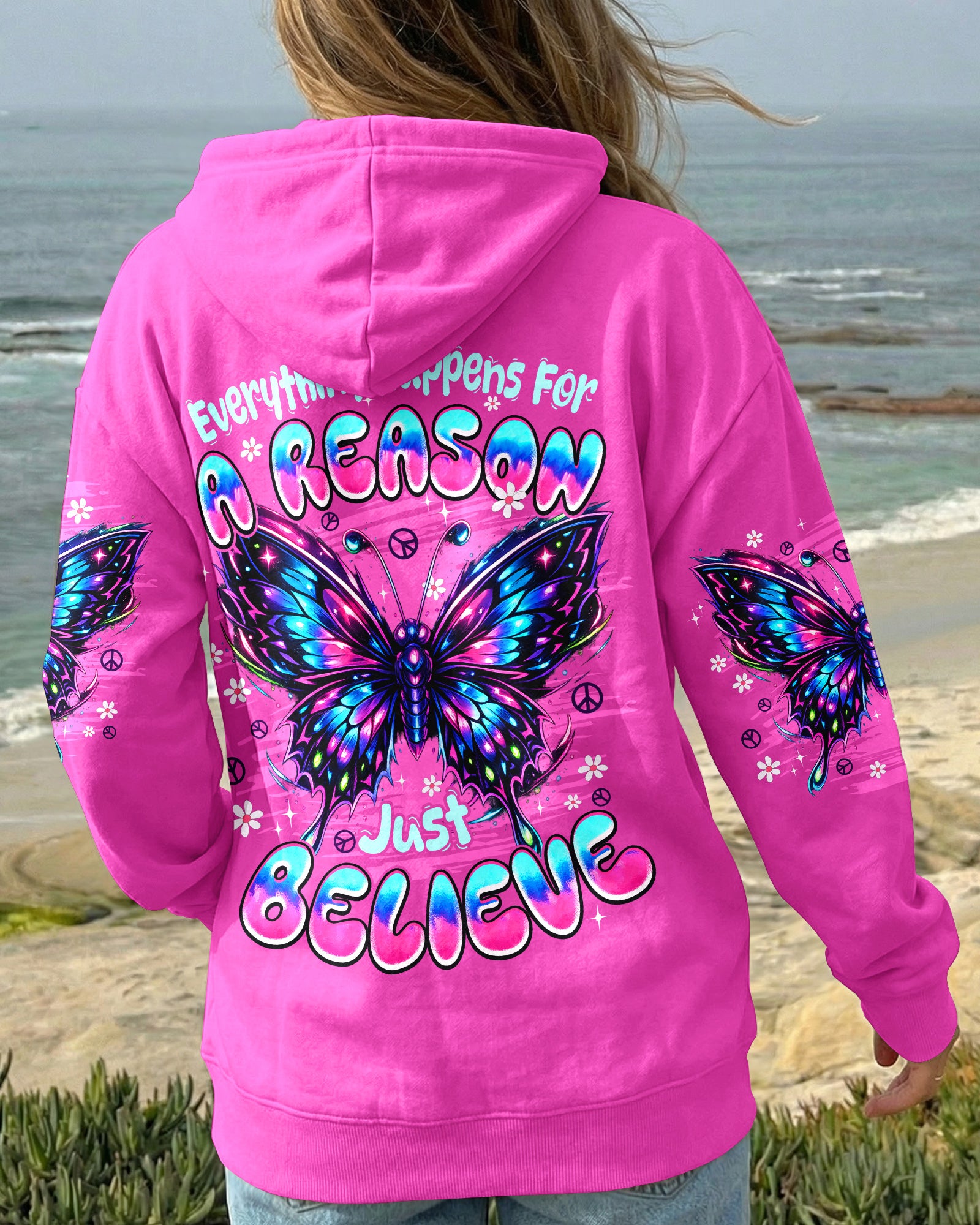 JUST BELIEVE BUTTERFLY ALL OVER PRINT - TYPQ2702263