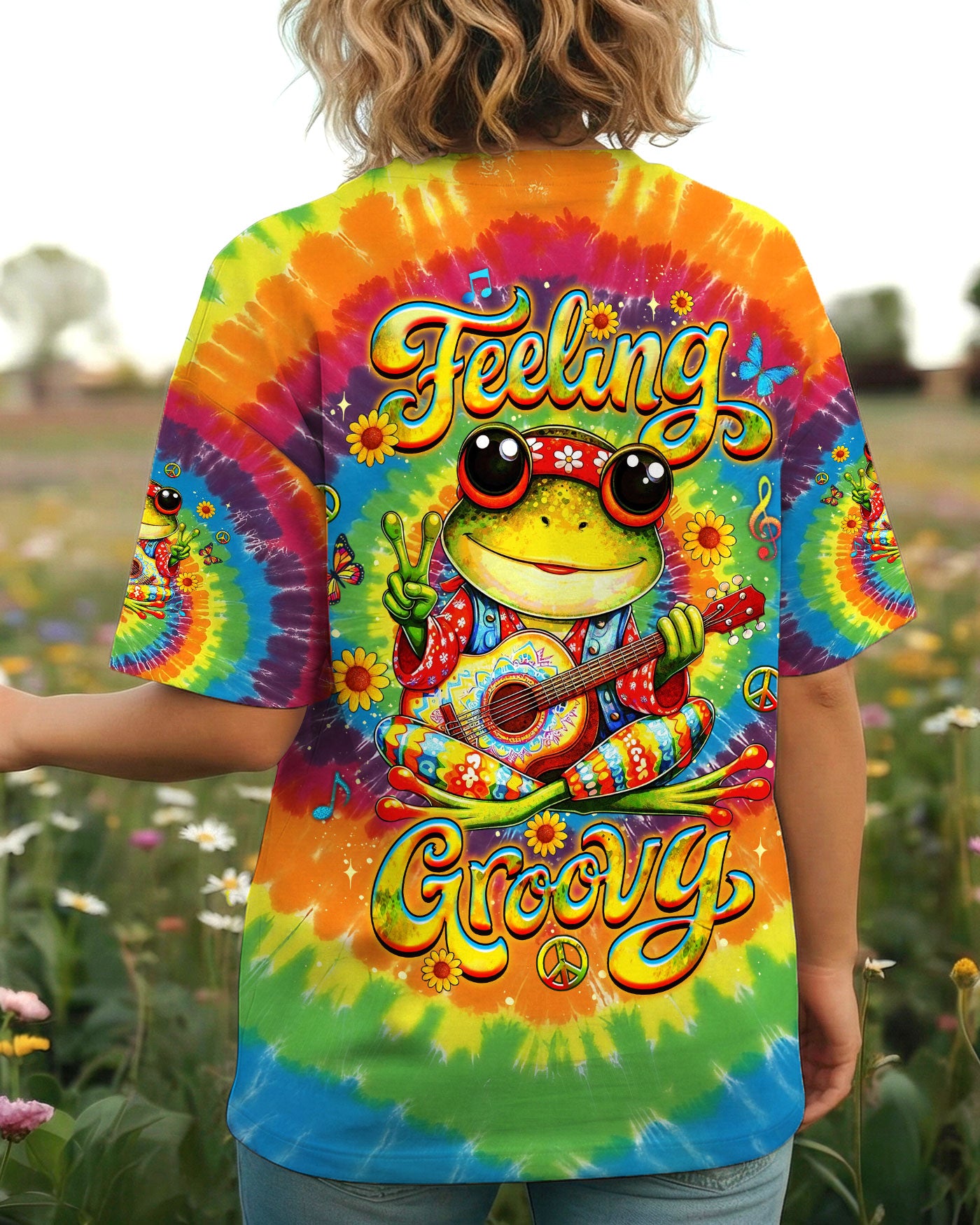 FEELING GROOVY FROG ALL OVER PRINT - YHLT2801261
