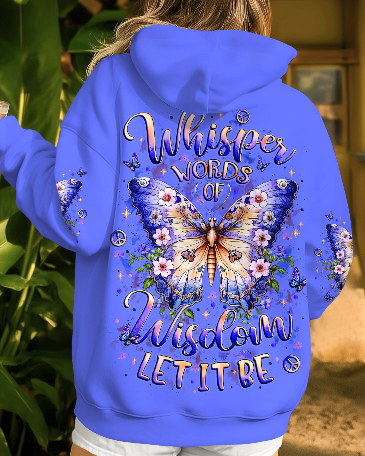 WHISPER WORDS OF WISDOM LET IT BE BUTTERFLY ALL OVER PRINT - YHLT2010251