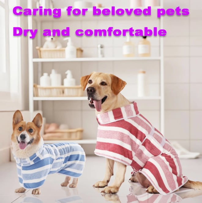 🐶LAST DAY SALE 49% OFF💦 Super Absorbent Quick-drying Pet Dog Bathrobe🐾