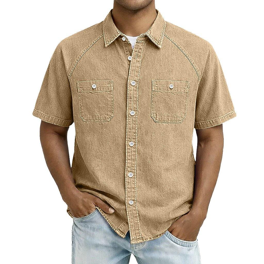 **Freedom Tee: 100% Cotton Breathable Shirt - Perfect for 4th of July Celebrations** - khaki 2XL