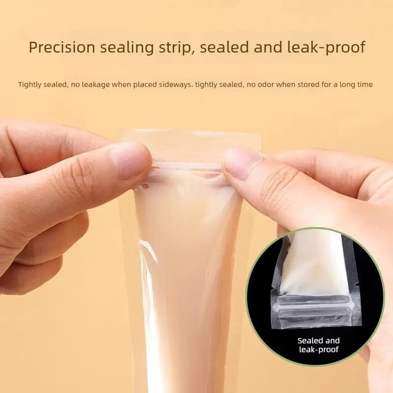 100PCS Disposable DIY Ice Cream Bags | Self-Sealing Popsicle & Shaved Ice Mold