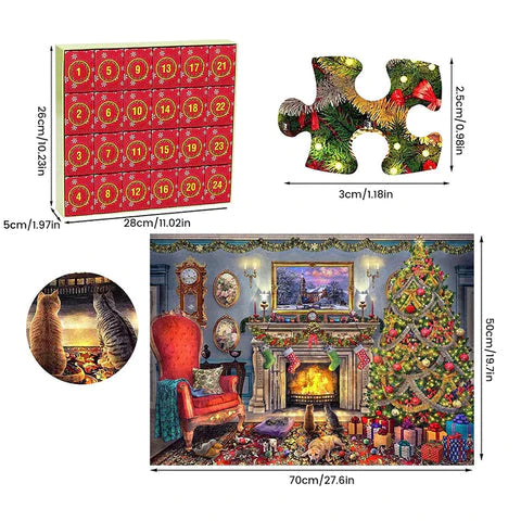 Awishday Advent Calendar Christmas Jigsaw Puzzles