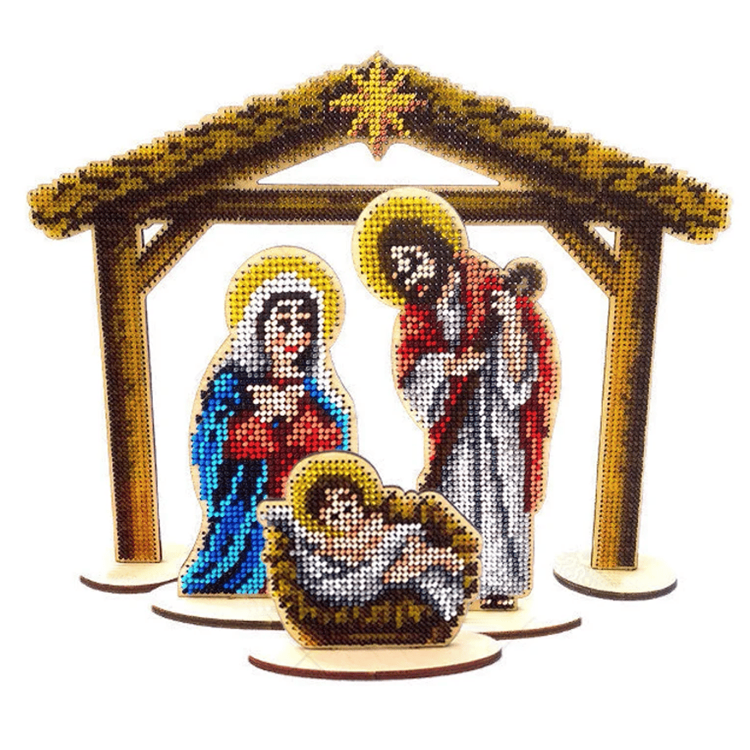 Nativity Scene DIY Bead Embroidery Kit