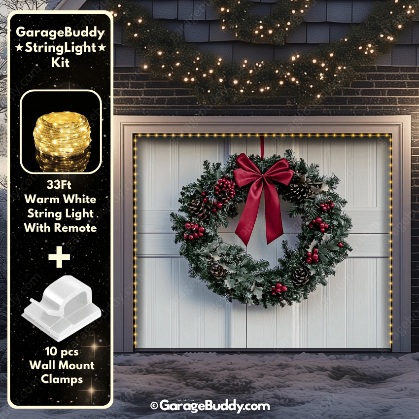 Garage Buddy | Christmas Wreath | Christmas Garage Door Cover