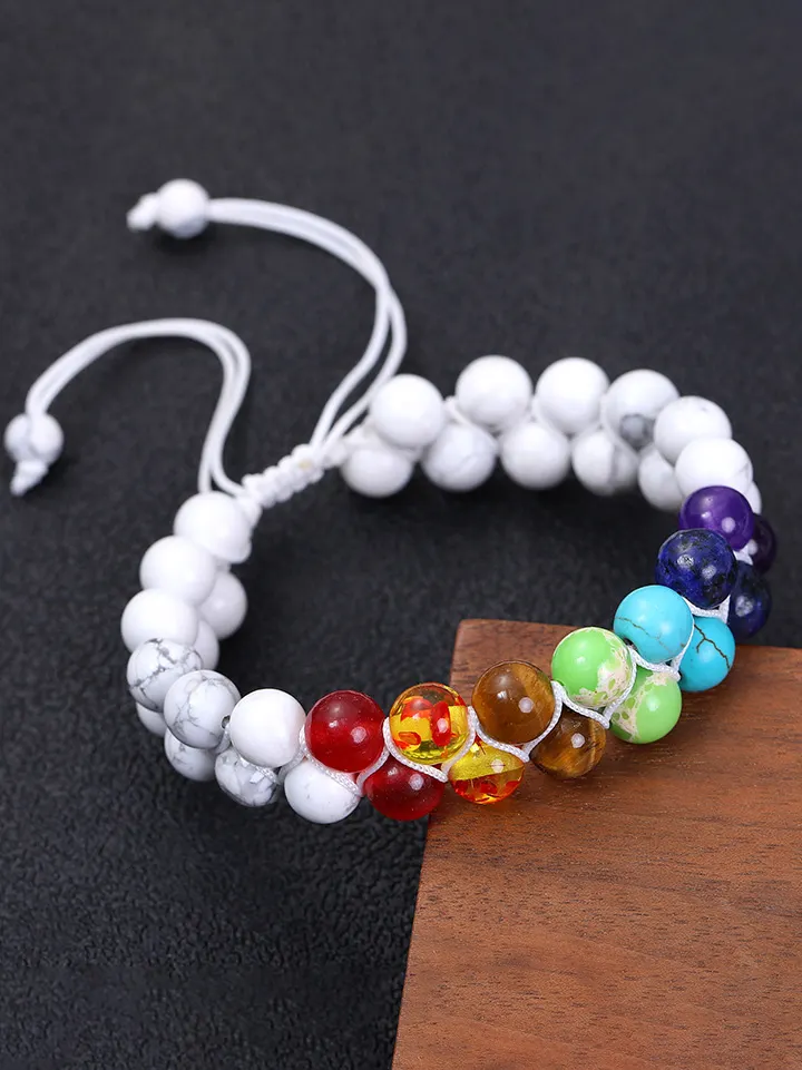 Vintage Multiple Rows Beaded   Protection Bracelet