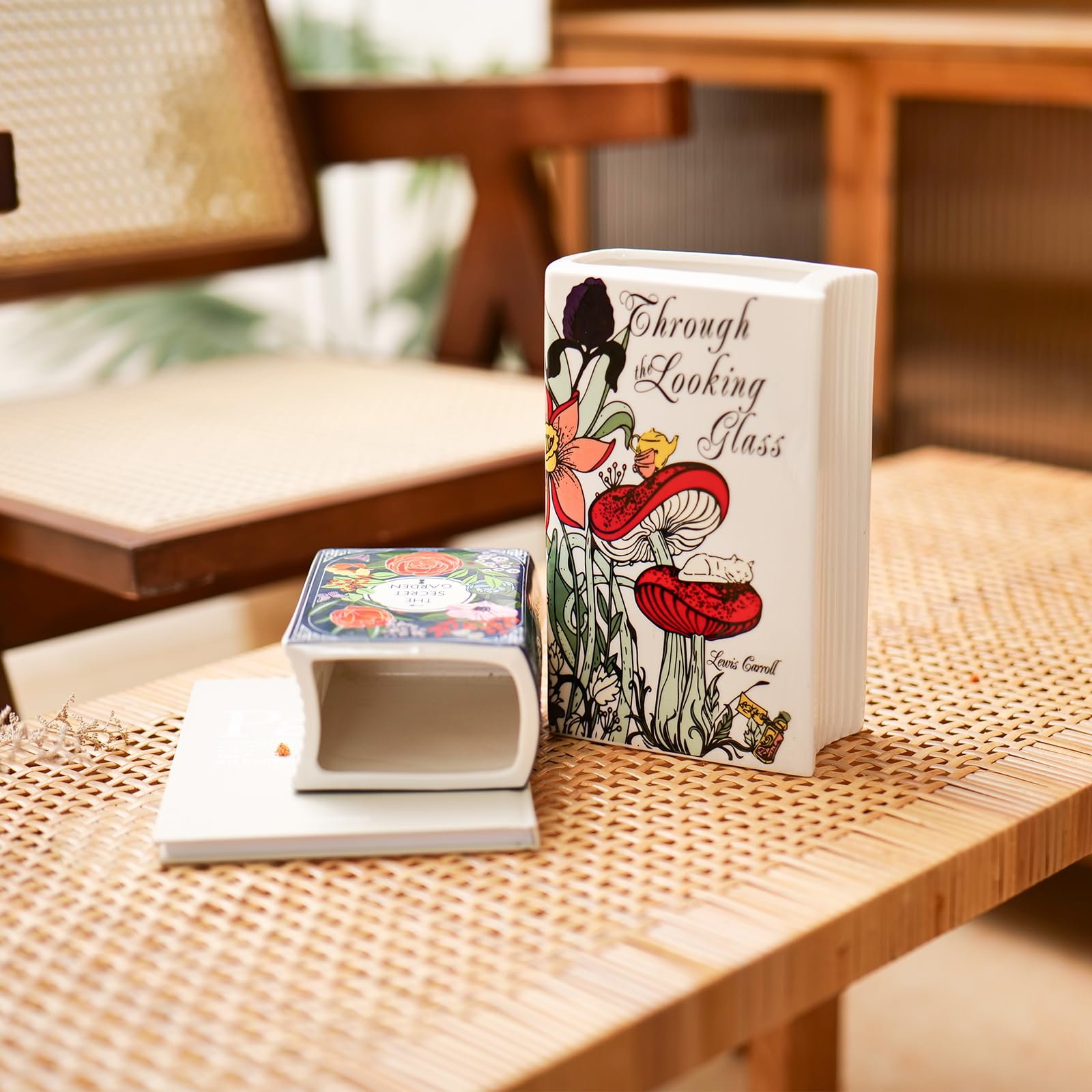 🔥LAST DAY 50% OFF - 📚 The Secret Garden Book-Shaped Ceramic Vase