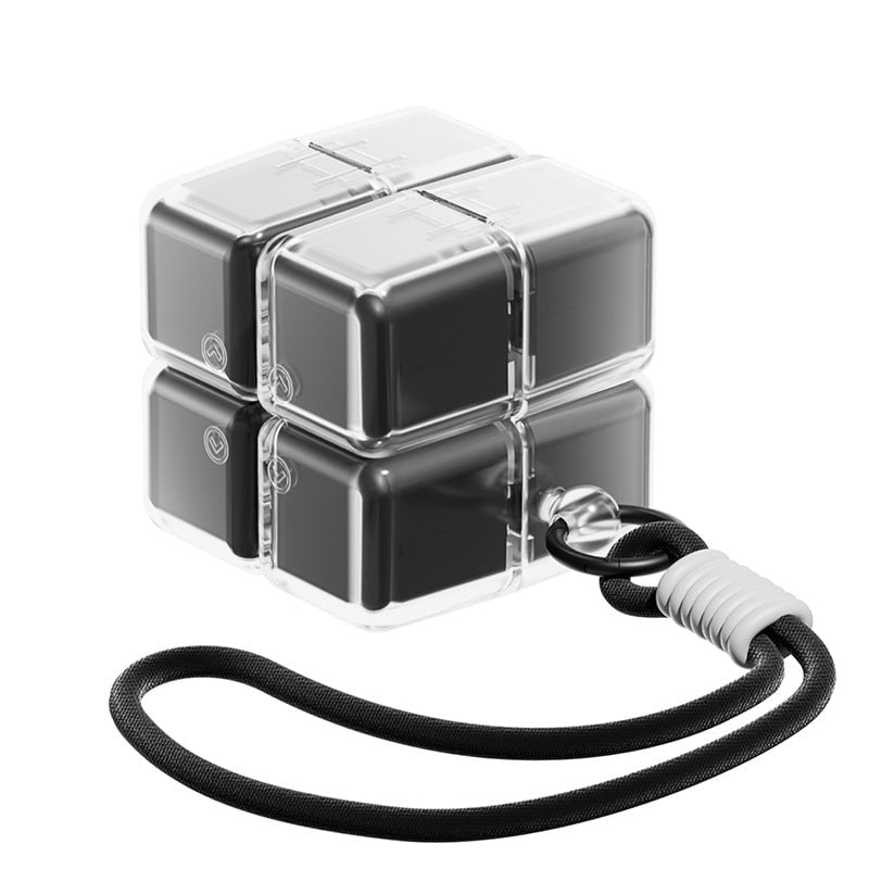 Magnetic Cube Pill Organiser – 8-Grid Travel Case with Lanyard & Washable Compartments