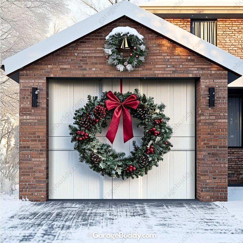 Garage Buddy | Christmas Wreath | Christmas Garage Door Cover