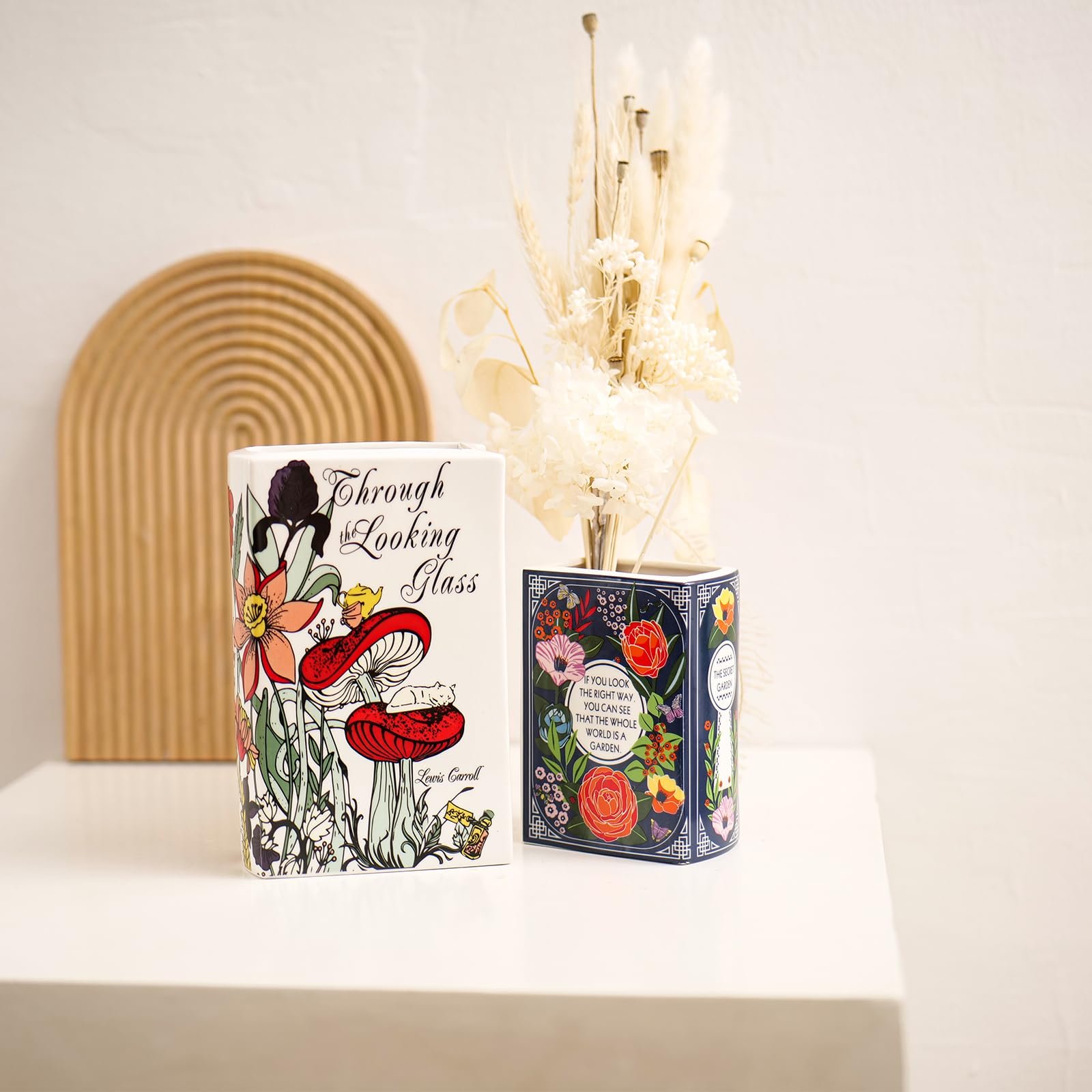 🔥LAST DAY 50% OFF - 📚 The Secret Garden Book-Shaped Ceramic Vase