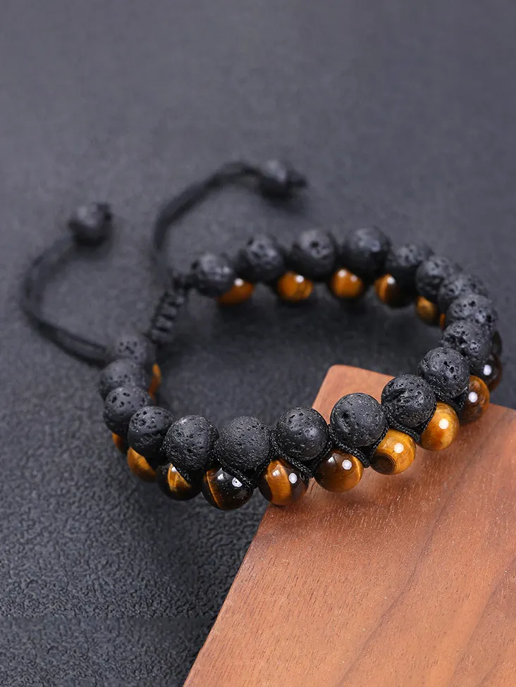 Vintage Multiple Rows Beaded   Protection Bracelet