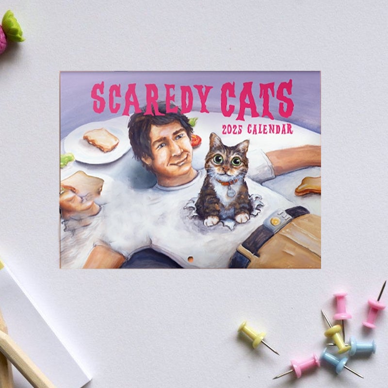 🔥LAST DAY SALE 50% OFF - 🐱Scaredy Cats 2025 Monthly Calendar