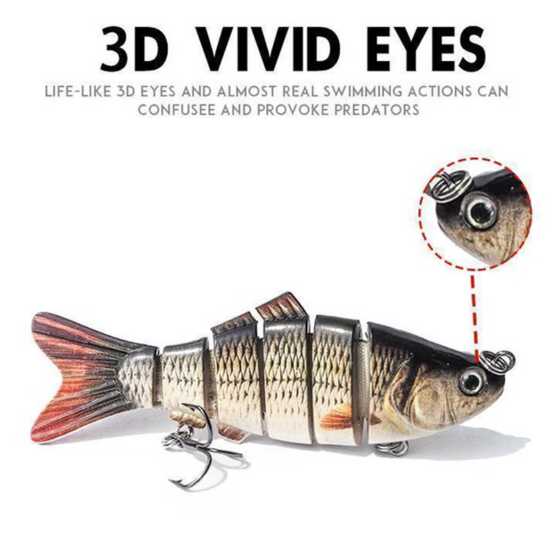 🌞 Spring Sale 50% Off🔥8-Segment Bionic Swimbait | Ultra-Realistic S-Action Multi-Jointed Fishing Lure for Bass, Pike & Trout🎣