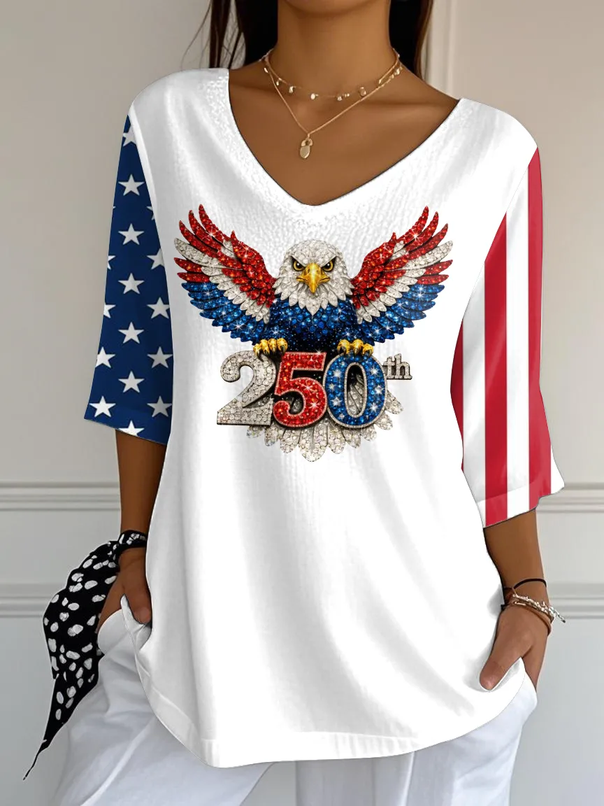 Retro 250th Anniversary Print T-Shirt