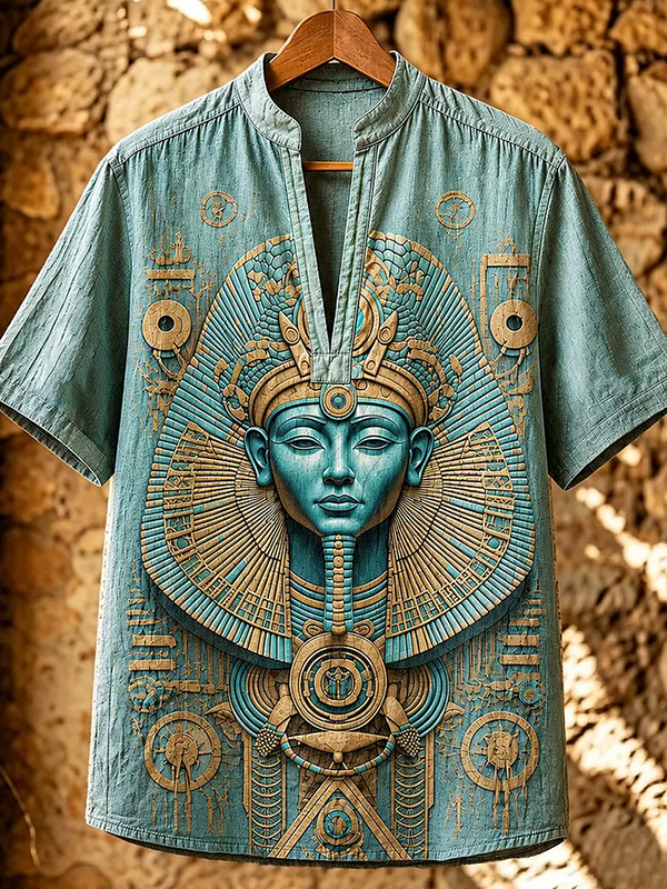 Men's Ancient Egyptian Pharaohs Art Print V Neck T-Shirt