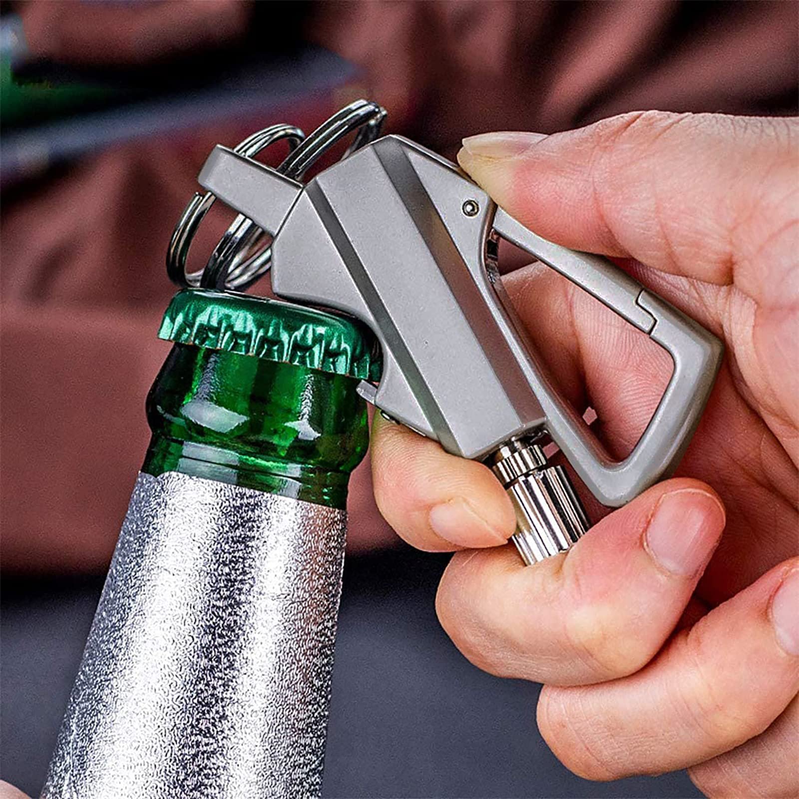 🔥Permanent Match Infinity Lighter with Multitool Keychain Bottle Opener