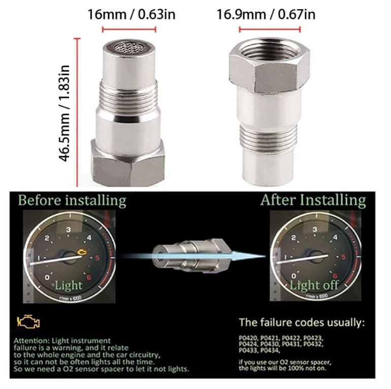 🔥Last Day 49% OFF - 🛠️Oxygen Sensor Spacer Adapter M18x1.5 – Auto Sensor Repair Tool & Sensor Extender 🚗⚙️