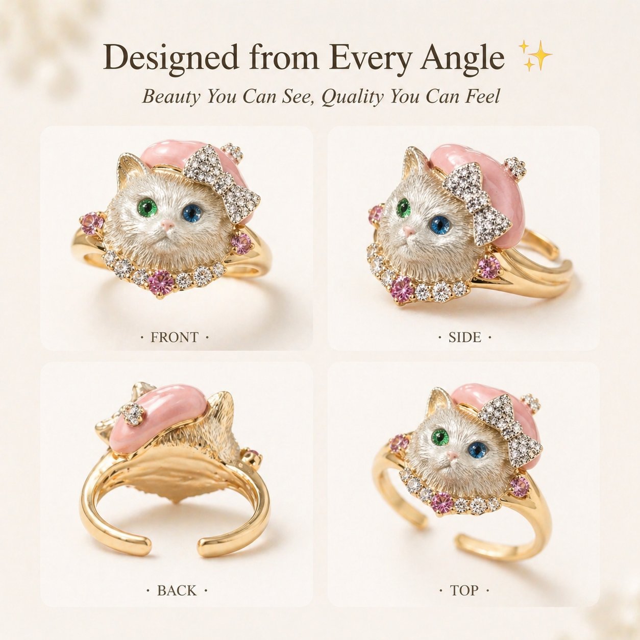 🔥Last Day 50% OFF 🐱Cute Cat Ring💍
