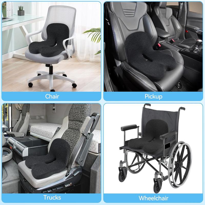 💥Non-Slip Memory Foam Seat Cushion – Prostate Pressure Relief, Sciatica Pain Relief, Breathable Mesh & Universal Fit for Car, Office & Wheelchair