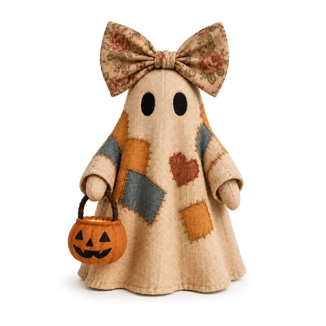 🎃LIMITED-TIME OFFER – Lighted Vintage Patchwork Ghost ✨