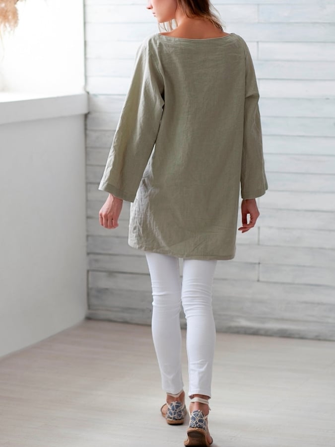 Women's  Oversized Linen Top