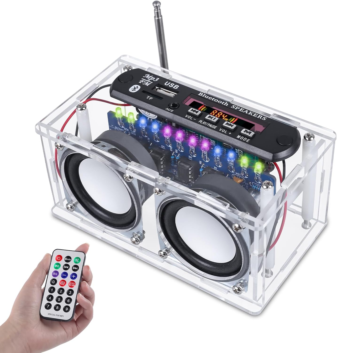 ⏰Historical Lowest Price: Save 49%- DIY Bluetooth Compatible Speaker Soldering Kit with LED Spectrum
