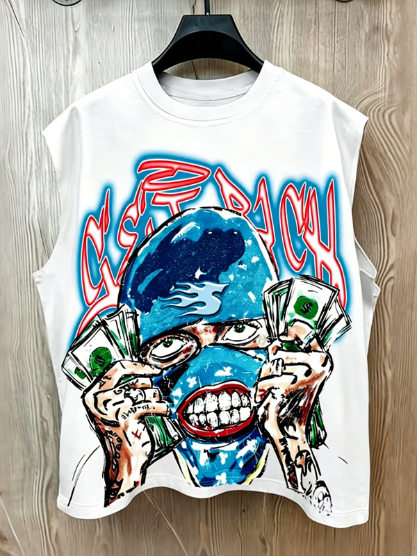 Men's Abstract Art Illustration Print Casual Tank Top