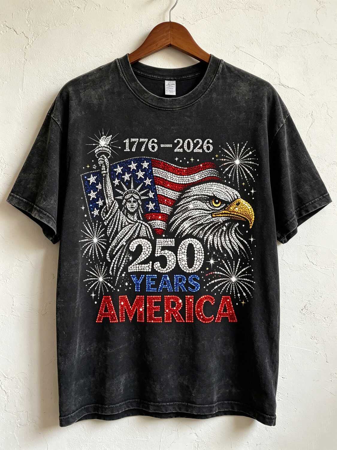 Men's 1776-2026. 250 Years America Independence Day Print T-Shirt