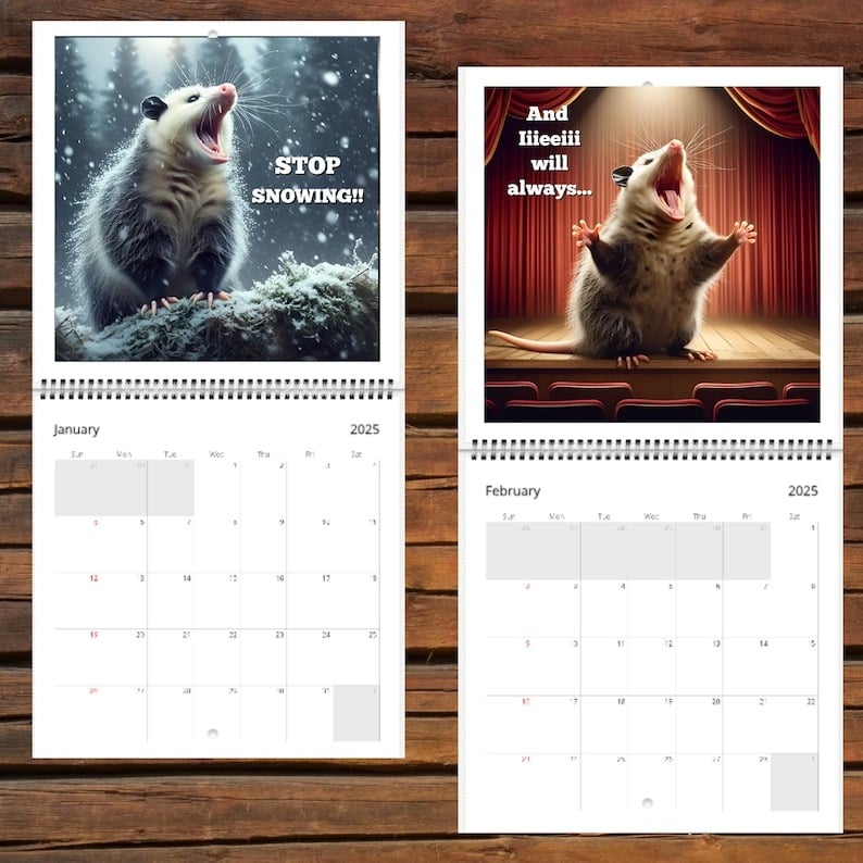 2025 Screaming Possum Calendar
