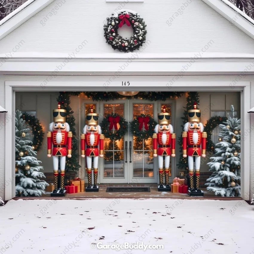 Garage Buddy | NutCracker Guards | Christmas Garage Door Cover