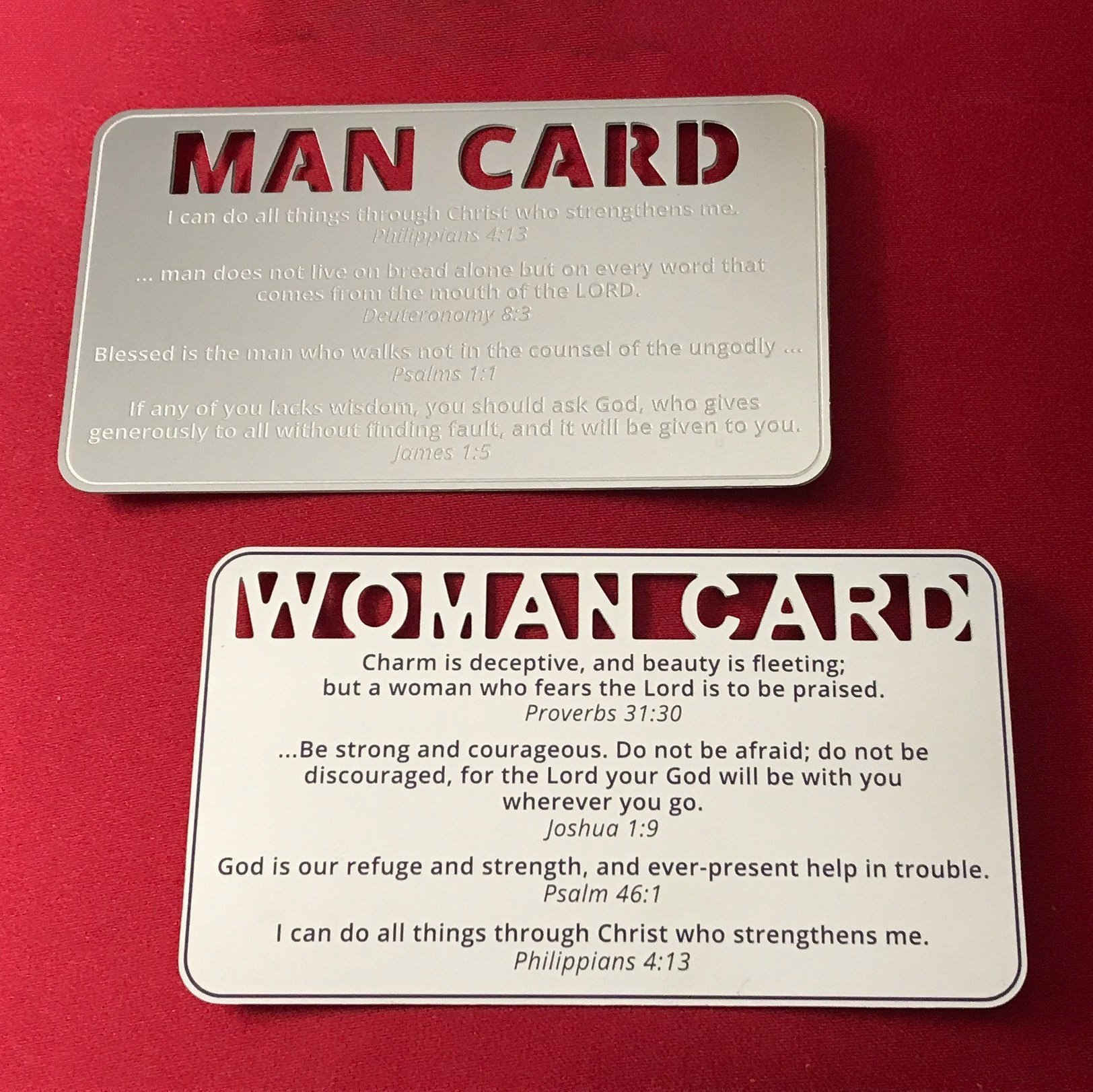 🔥LAST DAY 50% OFF - ✝️Men and Women Bible Verse Prayer Cards