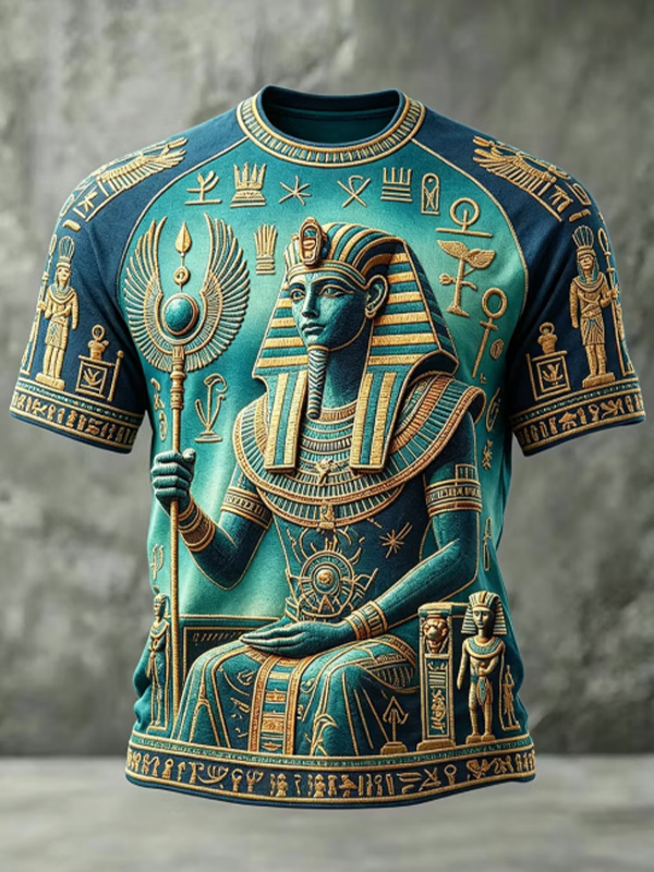 Men's Pharaoh Tutankhamun Art Print T-Shirt
