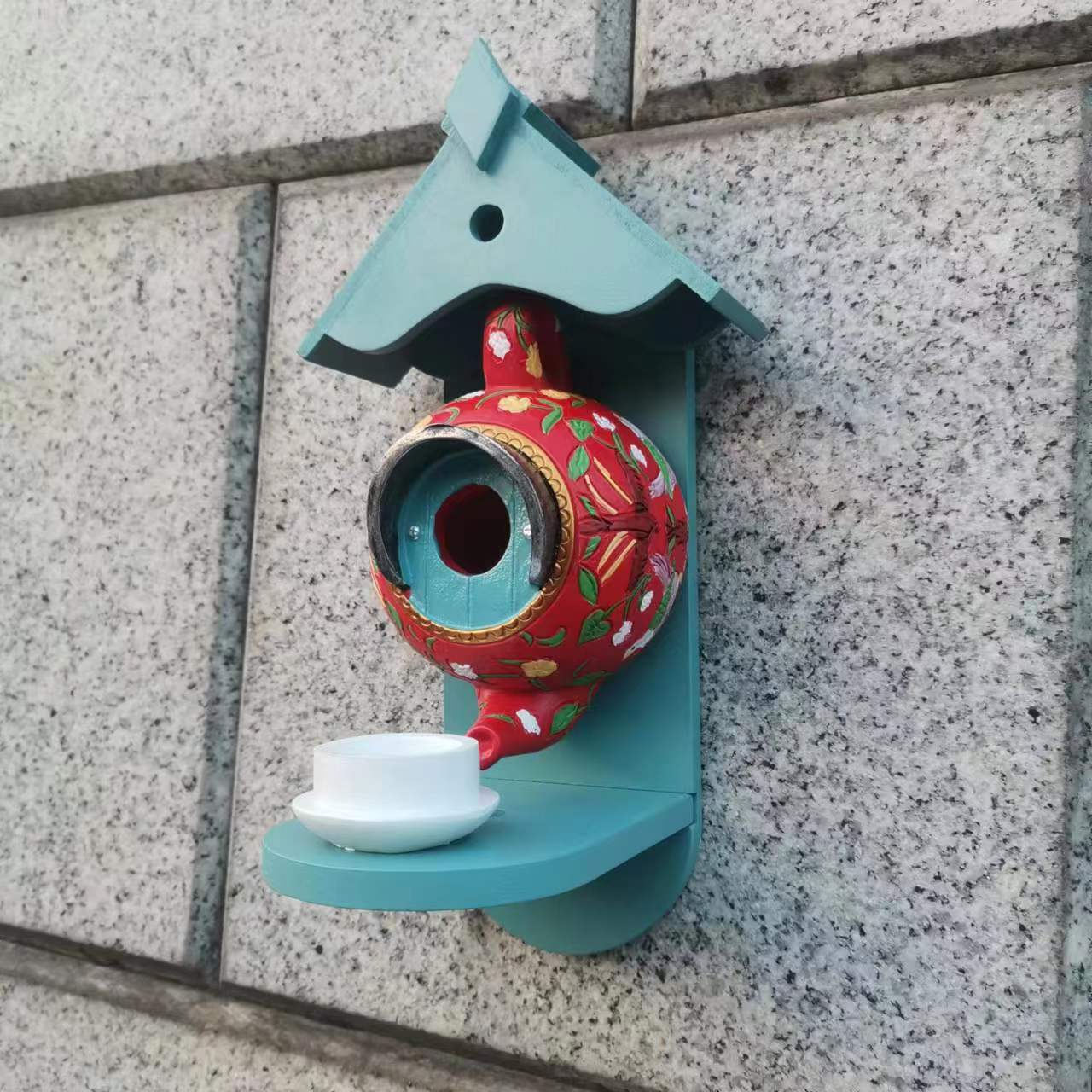 🎁TODAY 57% OFF🎁 William Morris Teal Teapot Bird House