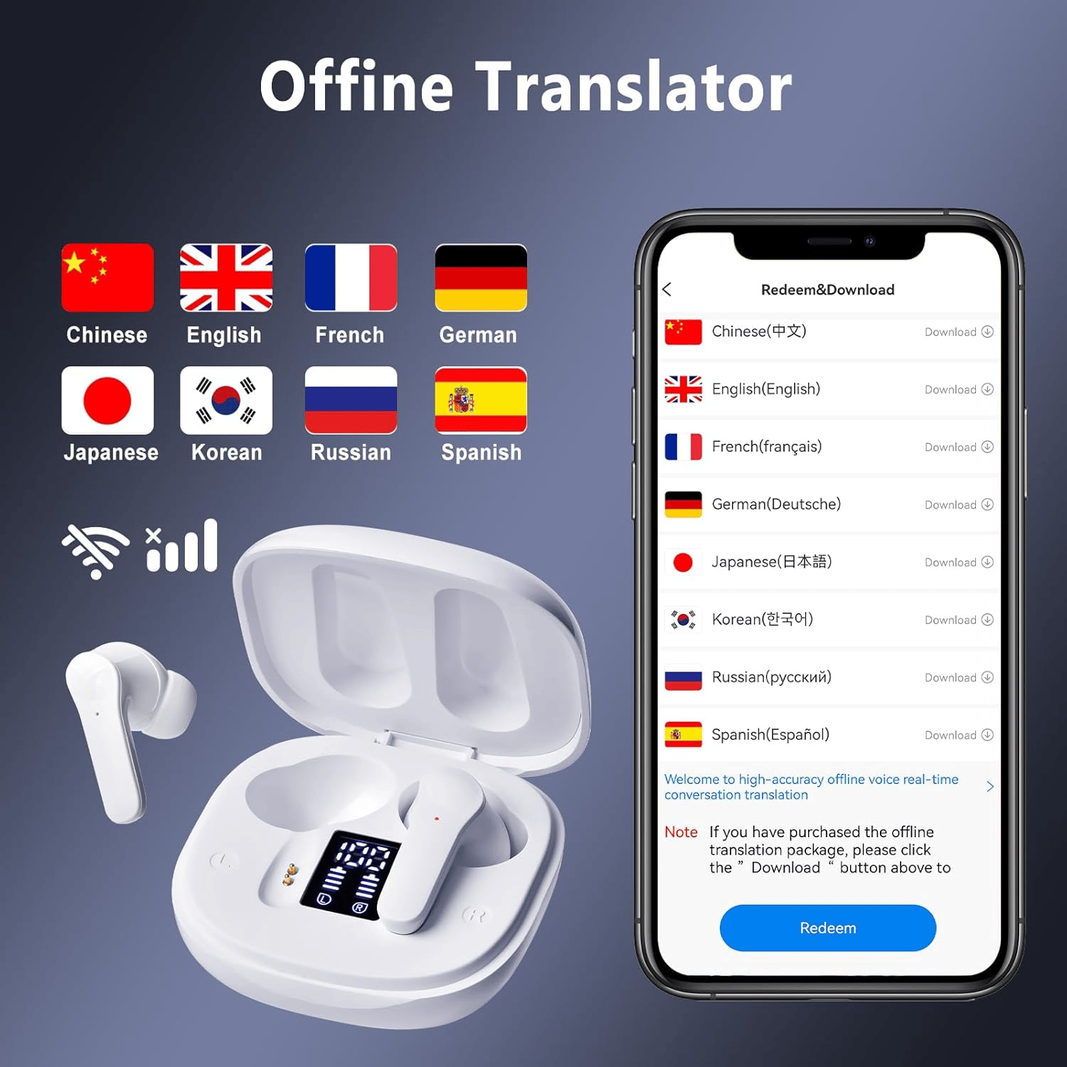 🔥Break the Language Barrier-Caorchareb™ Translation Earbuds