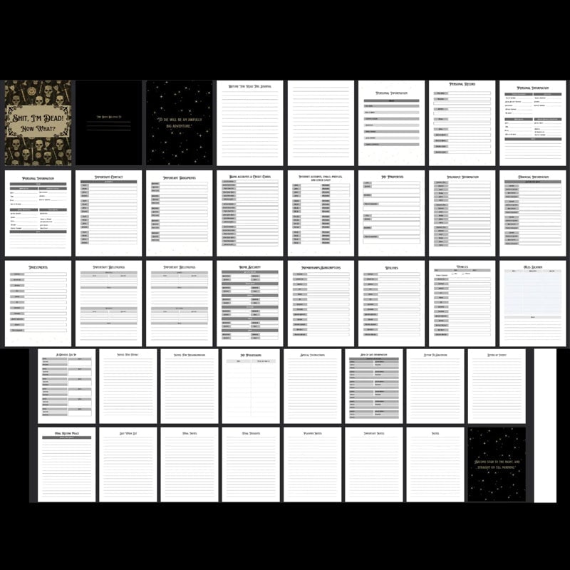 🎃 Halloween Gift: Sh*t, I’m Dead! End of Life Planner💀👍BEST SELLER