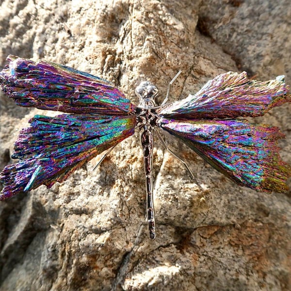 🔥LAST DAY 50% OFF - 💜🦋AURA TOURMALINE KYANITE DRAGONFLY