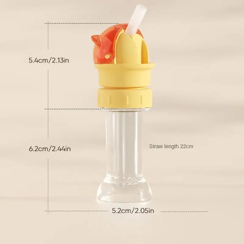 Water Bottle Spout Conversion Cap with Straw | Universal Fit for Juice & Water Bottles | Spill-Proof Flip Top Cover for Toddlers & Children