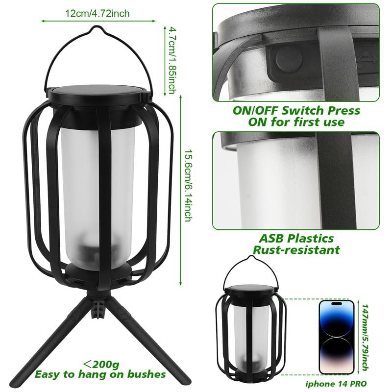 ⏰Historical Lowest Price: Save 49%-🔥Solar lantern outdoor light with base